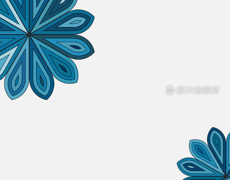 蓝色花卉图案背景