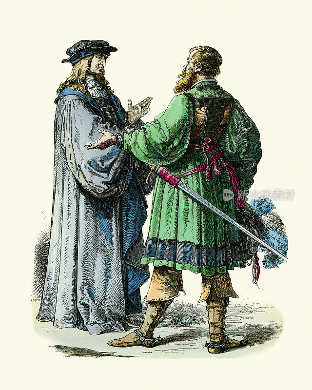 时期服饰，16世纪德国，德国骑士，16世纪地方官
