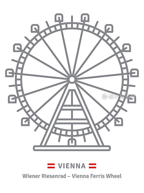 在维也纳的普拉特摩天轮图标