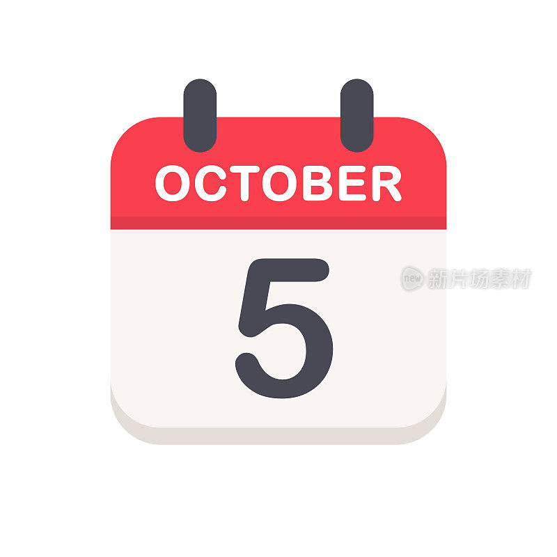 10月5日-日历图标