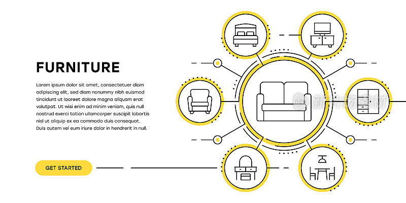 家具网页横幅与信息图表
