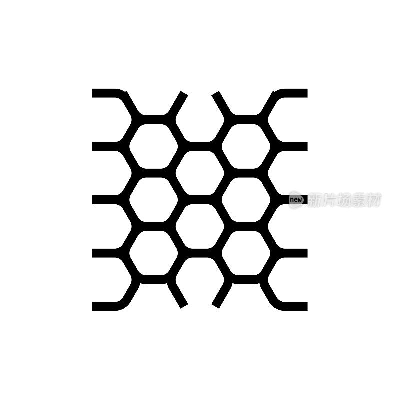 蜂房结构与养蜂线图示