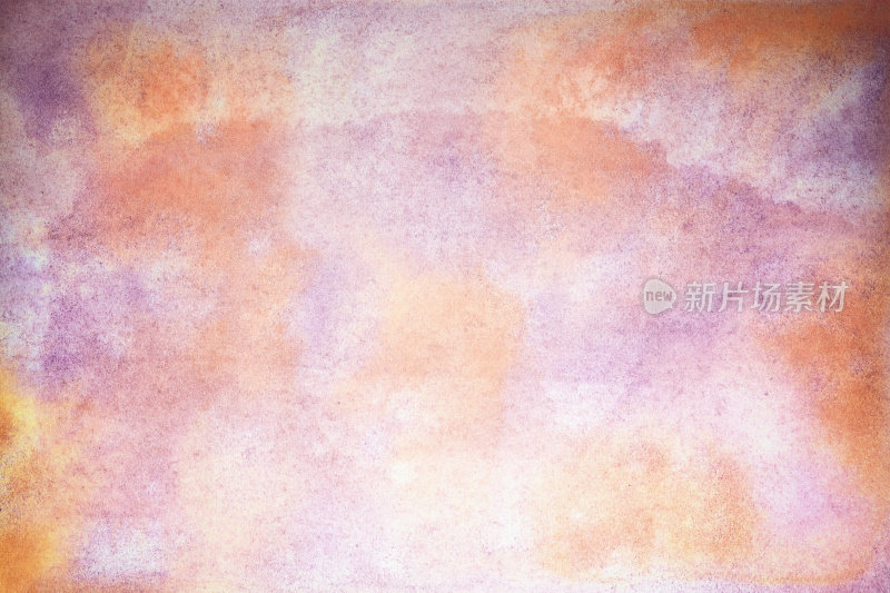 纹理水彩画背景紫橙色