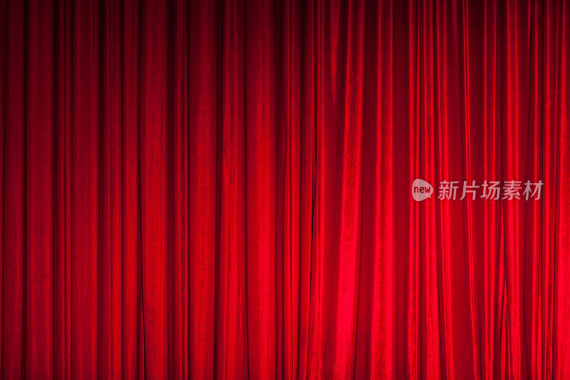 红色剧场舞台幕布背景