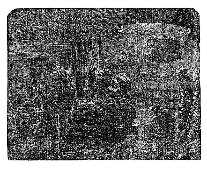 煤矿-地下煤矿从1862年杂志