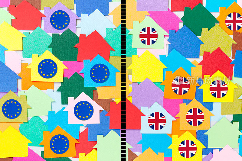 分割欧洲和英国的房屋