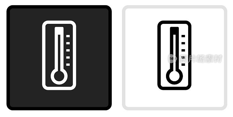 温度计图标上的黑色按钮与白色翻转