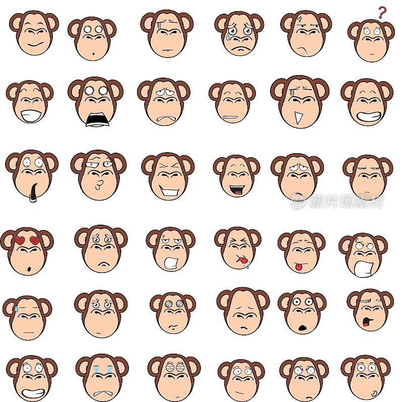 猴子表情包卡通可爱表情包