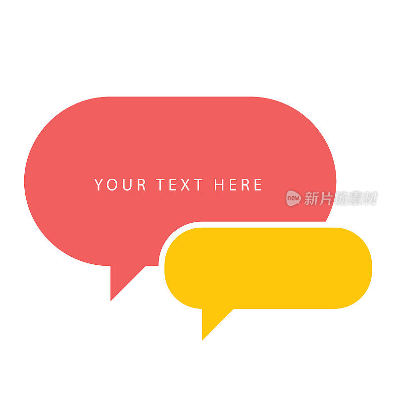 演讲泡沫。抽象形状横幅矢量股票插图