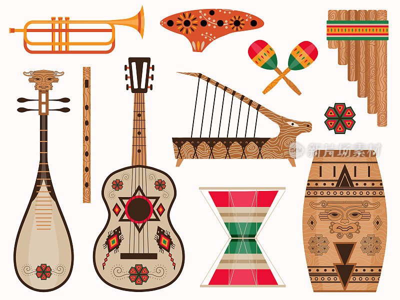阿兹特克和墨西哥民族乐器集
