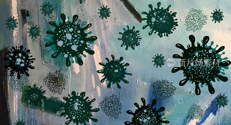 冠状病毒抽象背景