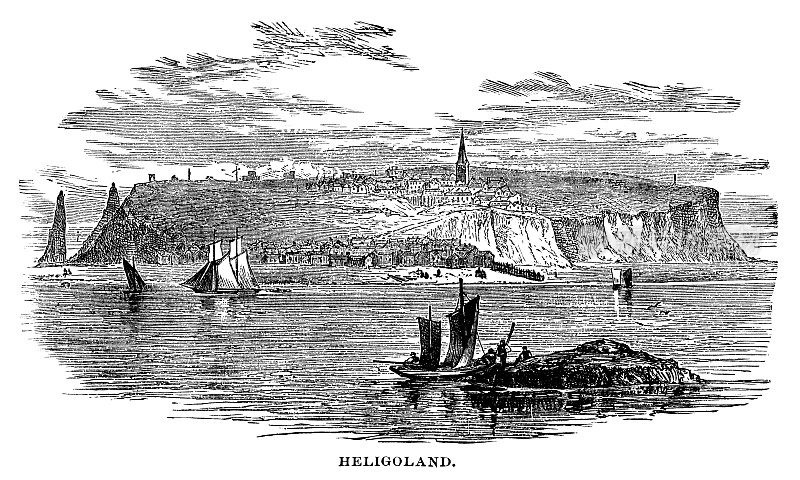 从海上看19世纪的黑尔戈兰