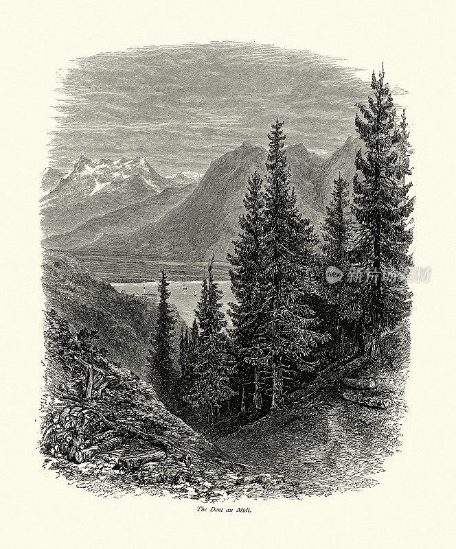 19世纪，瑞士瓦莱，夏布莱阿尔卑斯山