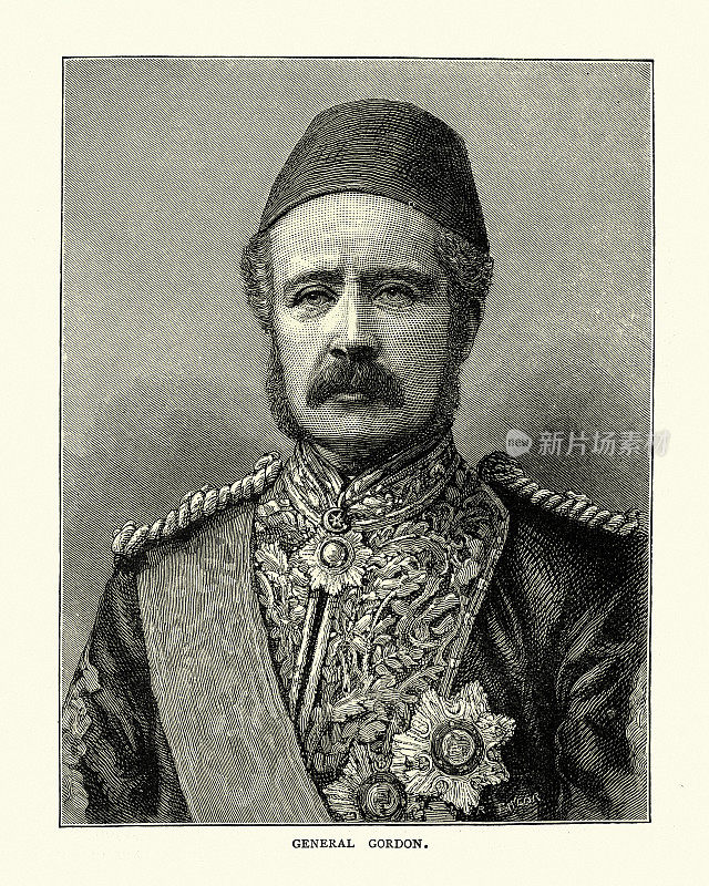 查尔斯·乔治·戈登将军，也被称为喀土穆的戈登，维多利亚时期的英国军官