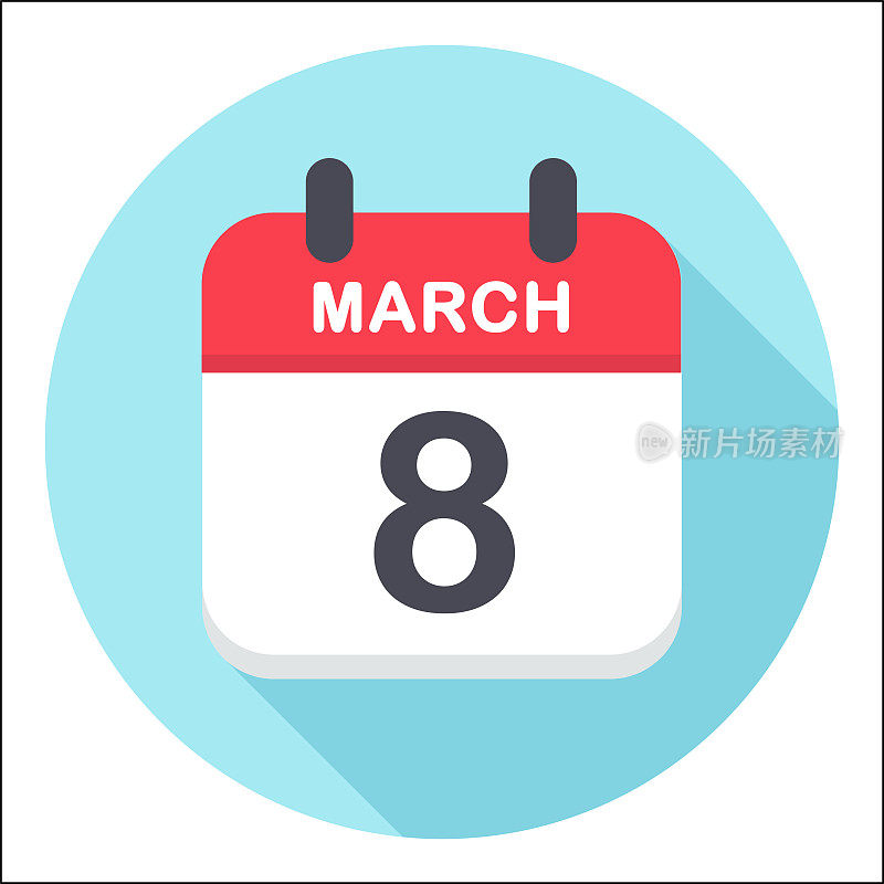 3月8日-日历图标-轮