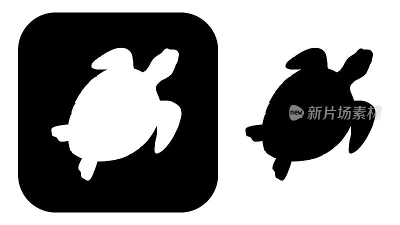 黑色和白色海龟图标