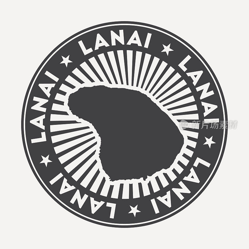 拉奈岛圆形标志。