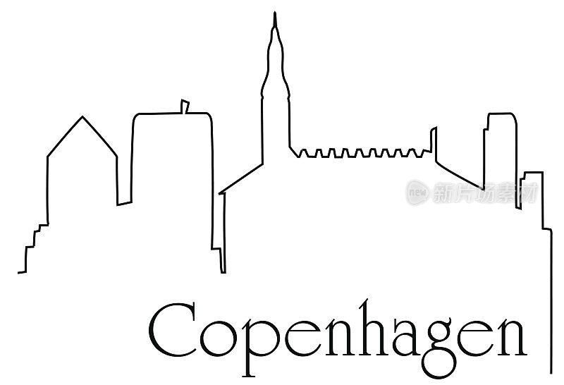 哥本哈根市一线画