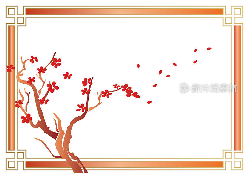 收集中国新年的背景。传统的春节设计。东亚幸福壁纸。农历庆祝活动的图像。背景材料。墙纸的材料。横幅的材料。