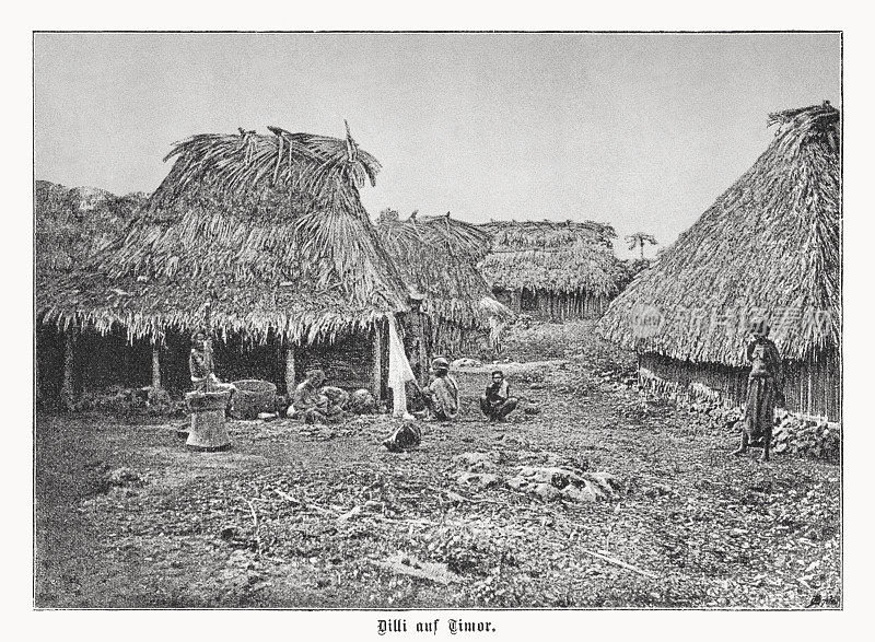东帝汶帝力史观，半色调印刷，1899年出版