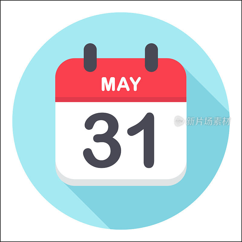 5月31日-日历图标-圆