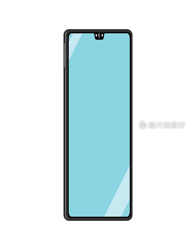 平板插图在标准正交视图的用户体验和用户界面,四分之三左前视图。