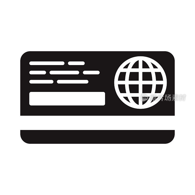 信用卡字形图标