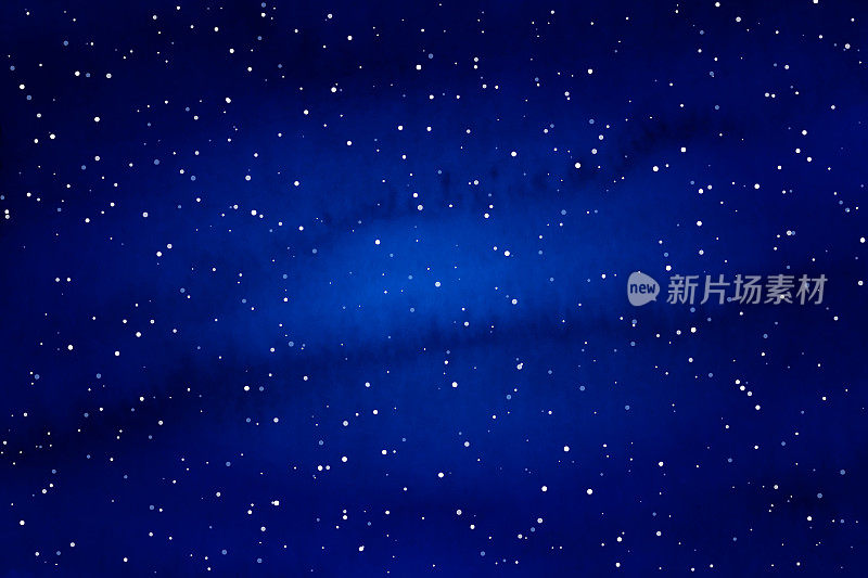 夜空背景与雪或星星