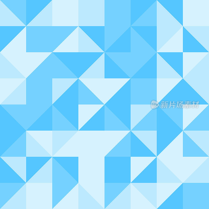 蓝色三角形全框8x8正方形网格图案。