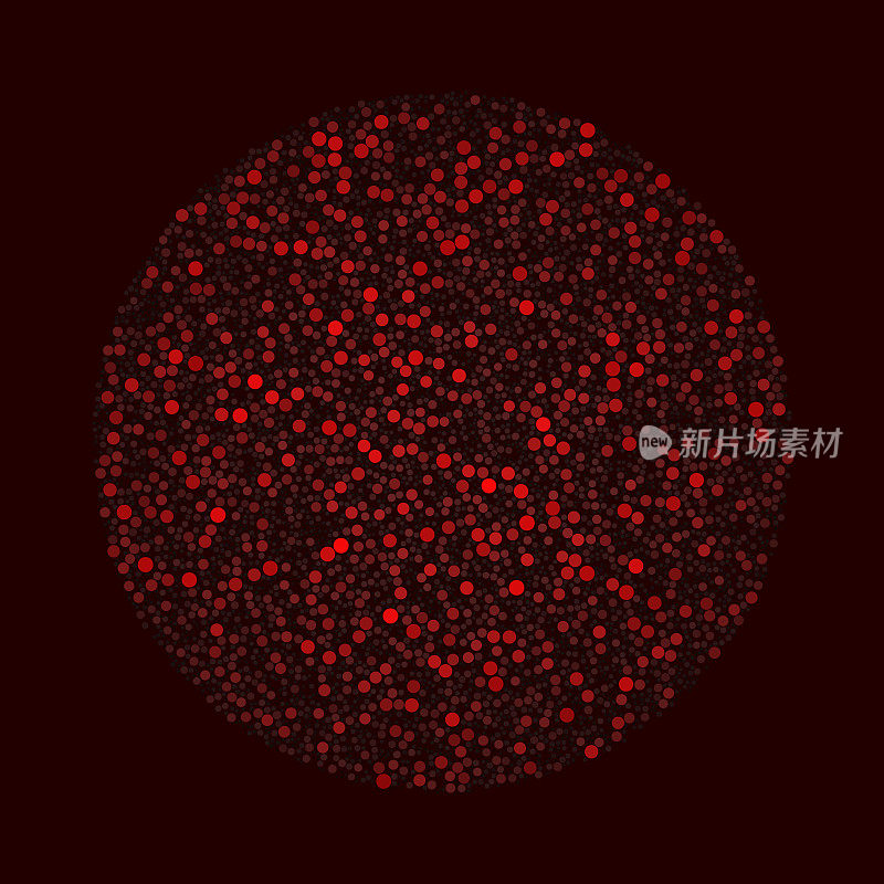 气泡:红色圆点，无重叠，填充面适合复制