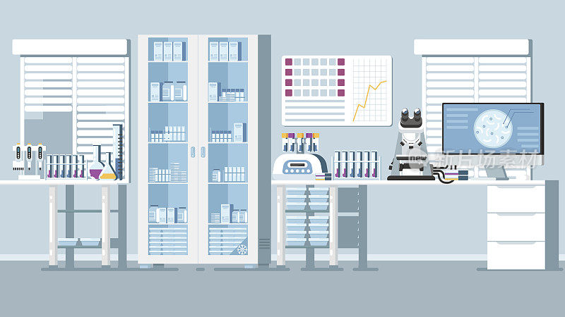 医学实验室的插图