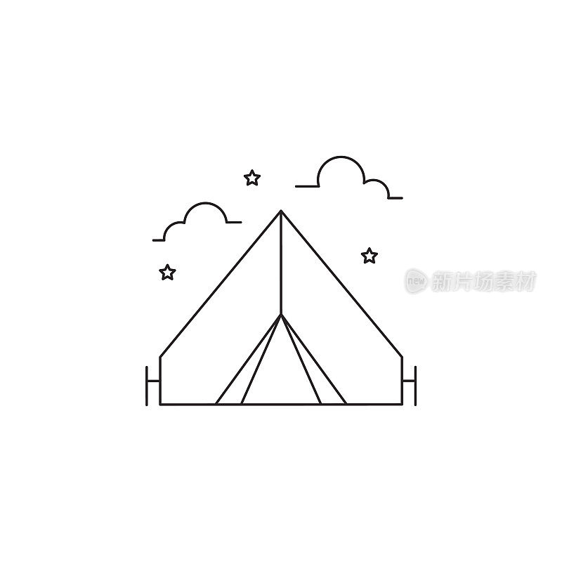 帐篷行图标