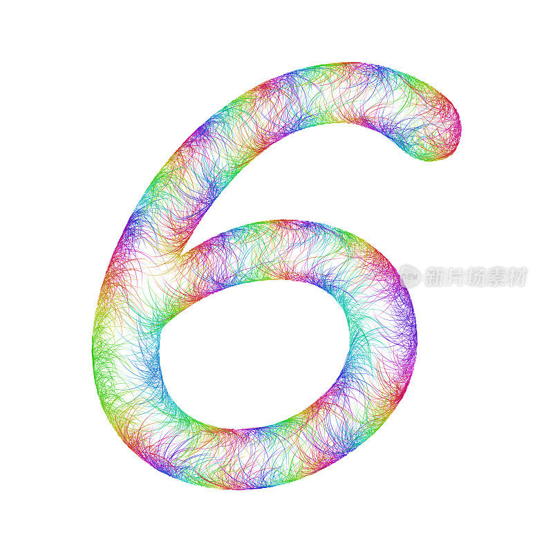 彩虹素描字体设计-第6