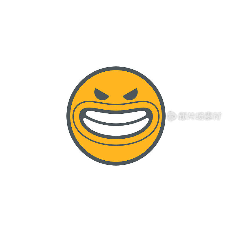 可爱的表情，愤怒的脸图标