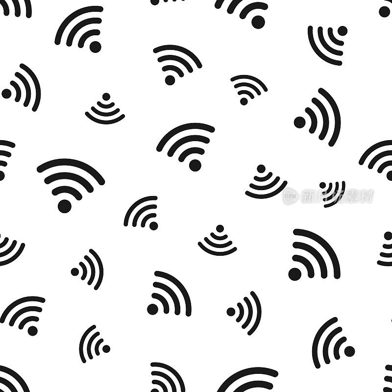 Wifi。无缝模式。白色背景的图标