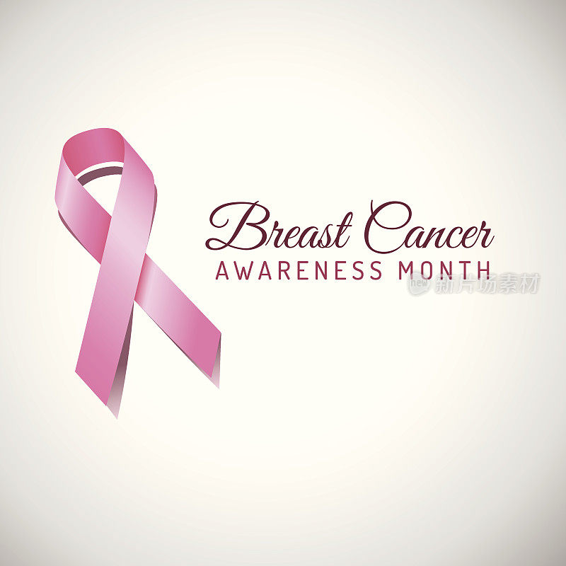 乳腺癌意识丝带背景