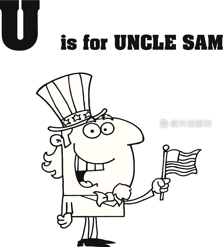 黑白字母——U代表山姆大叔