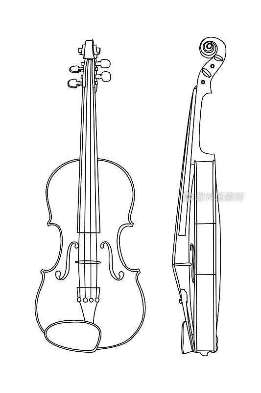 小提琴矢量图