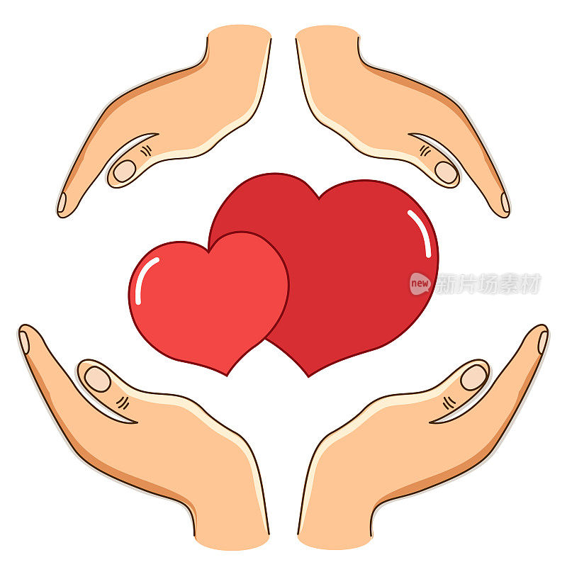6、爱情观念如同双手守护着两颗心