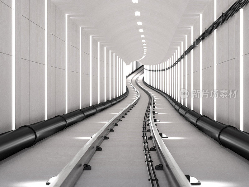 地铁隧道与轻轨选择性聚焦和到达的概念