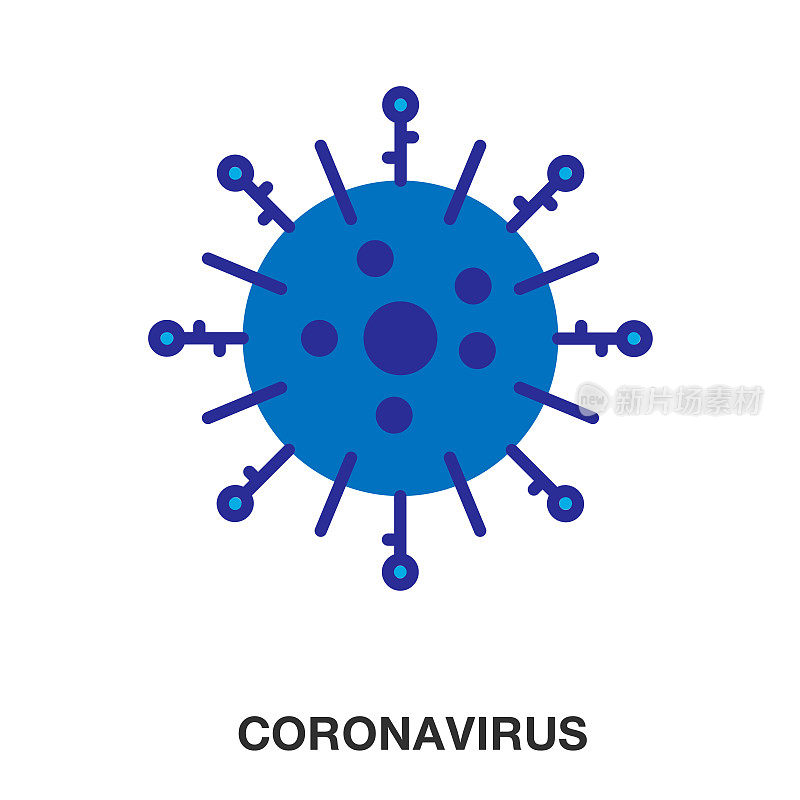 冠状病毒平图标