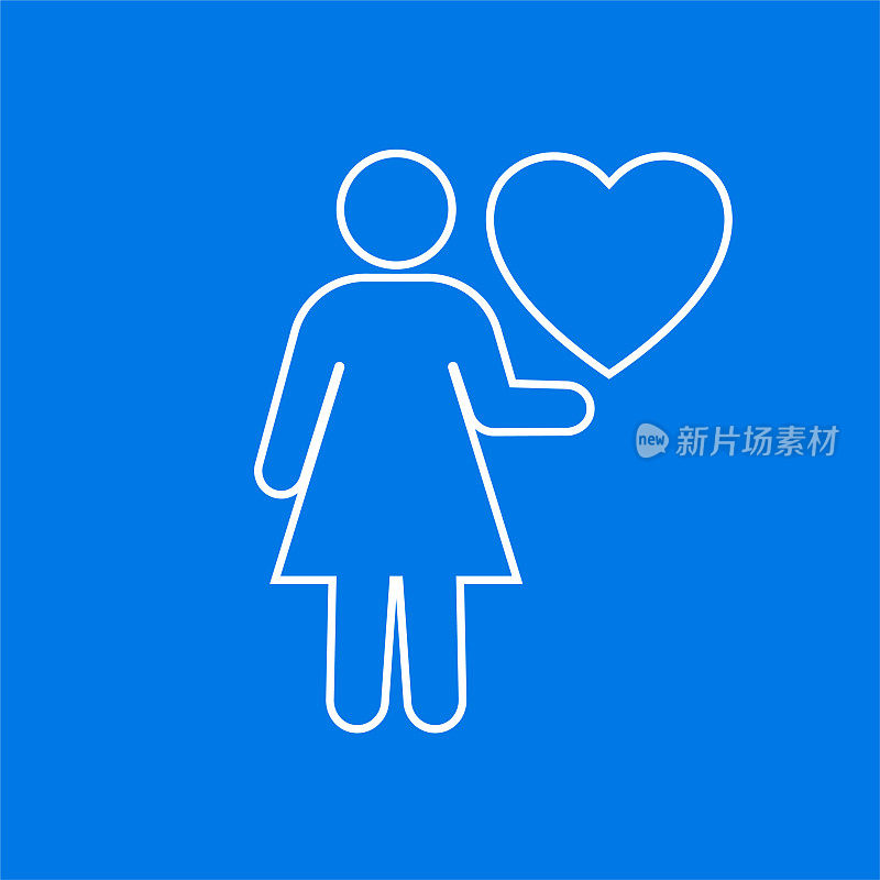 女人与心的爱图标