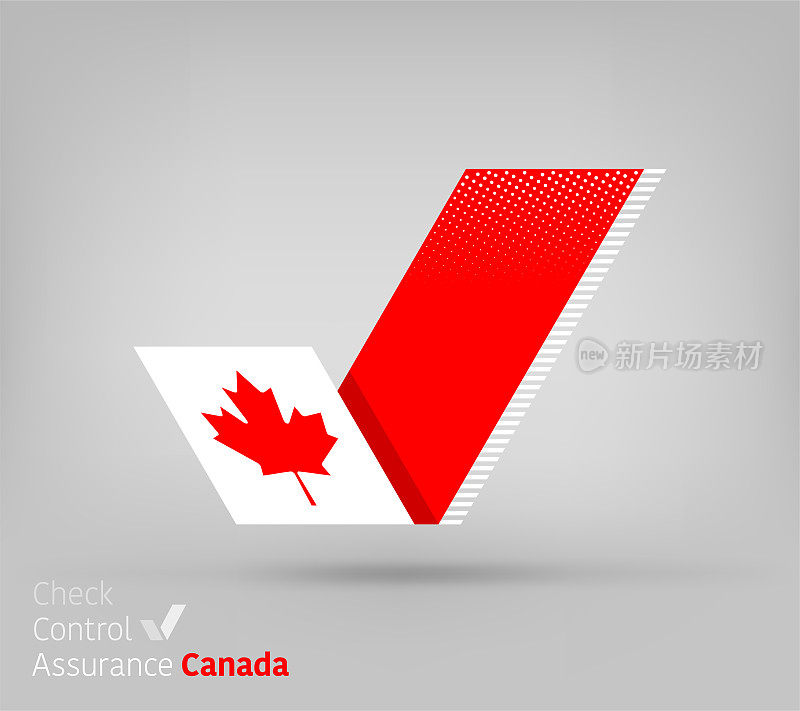 加拿大国旗用于控制和确保