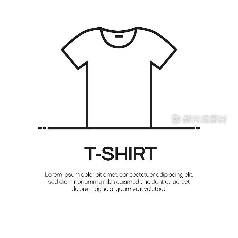 t恤衫矢量线图标-简单的细线图标，优质的设计元素