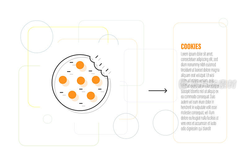Cookies线条图标设计