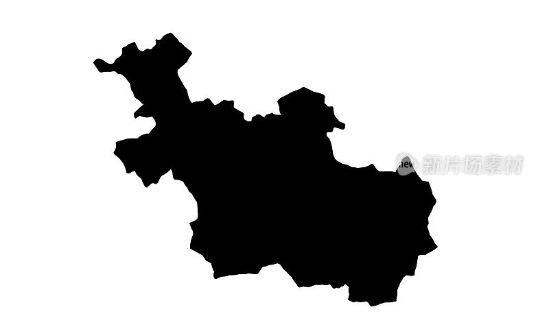 荷兰Overijssel省的剪影地图