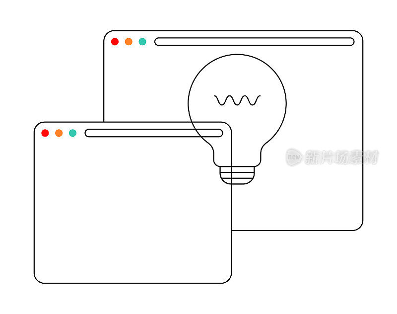 Web浏览器灯泡可编辑笔画