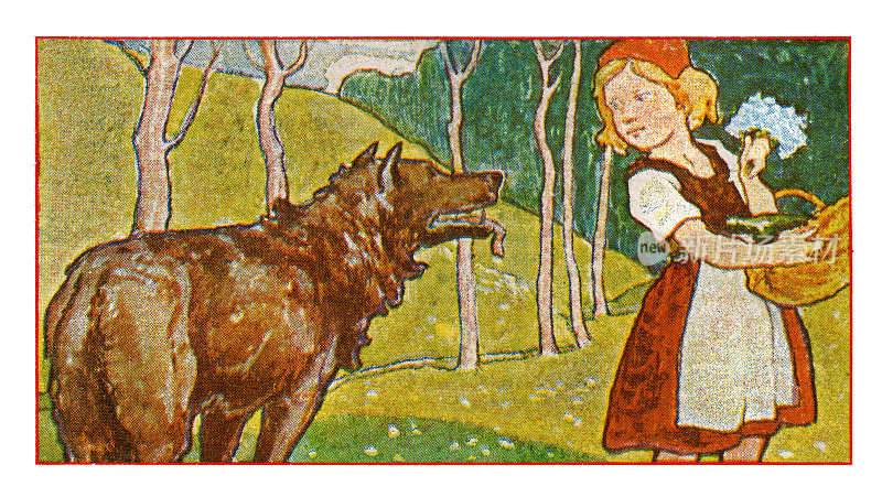童话小红帽新艺术插画1899年