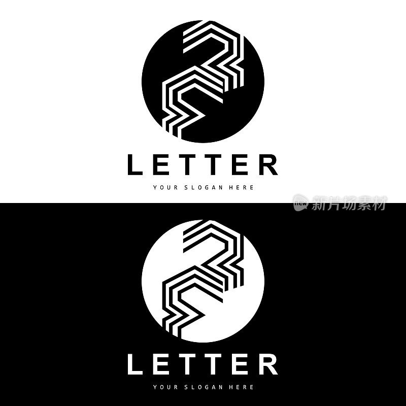 R字母标志，矢量字母符号，设计品牌标志与首字母