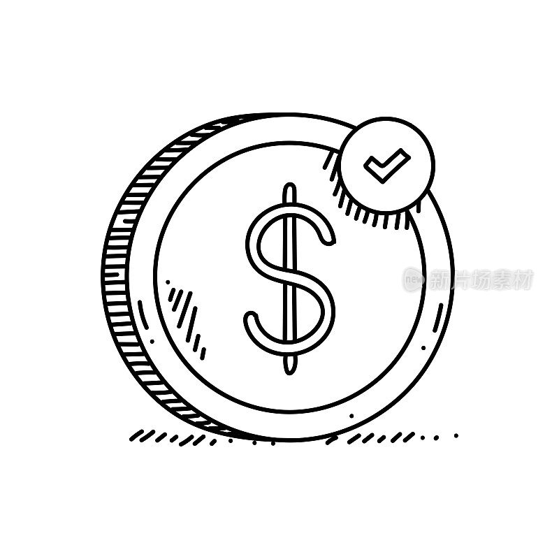 金融伦理线图标，草图设计，像素完美，可编辑的笔画。财务策略，财务，金钱。